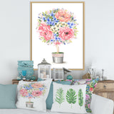 Flower Tree In A Pot With A Bow