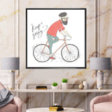 Hipster Man On A Bicycle