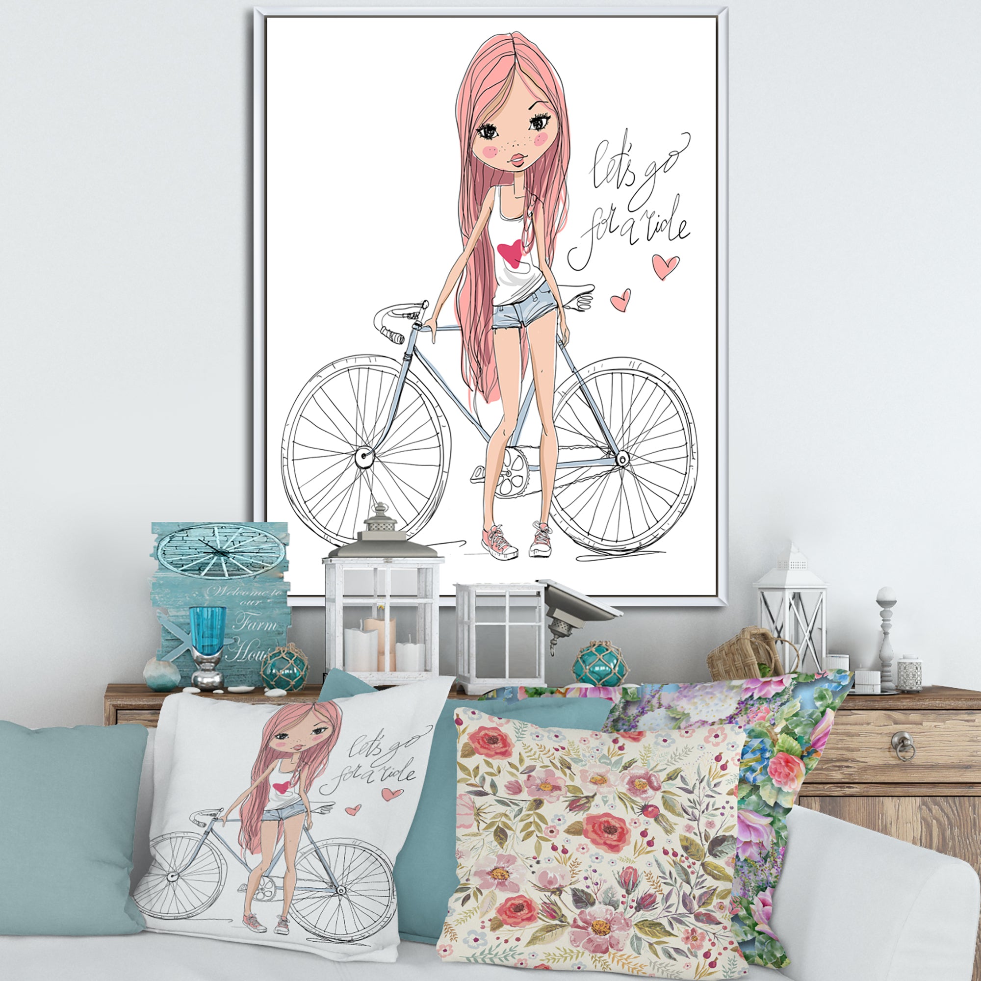 Young Girl With Bicycle