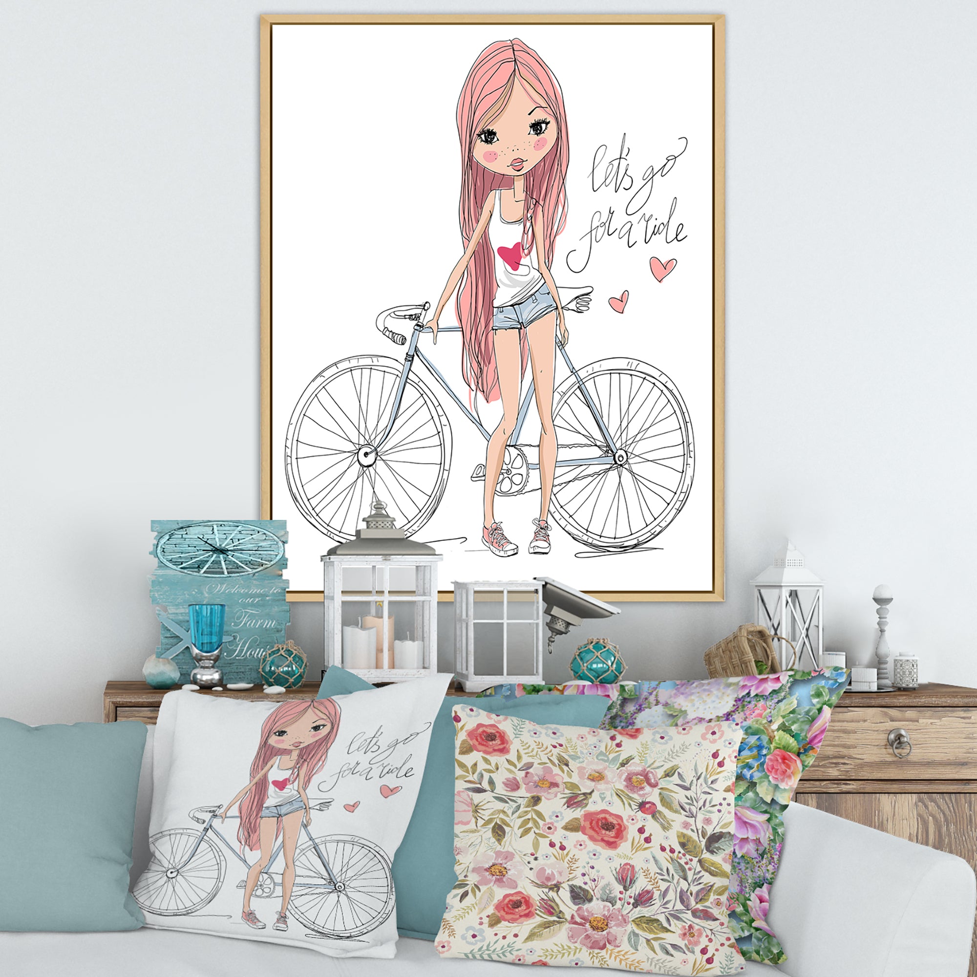 Young Girl With Bicycle