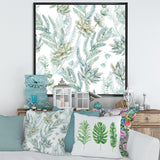Floral Seamless Pattern Succulents Ferns Thorns