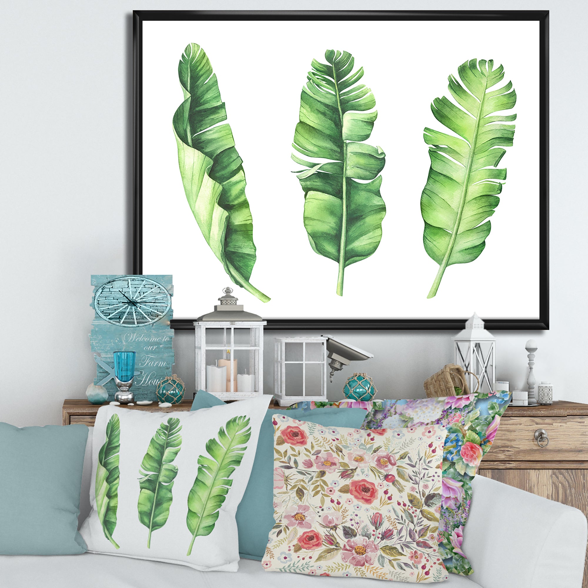 Tropical Banana Leaves Set