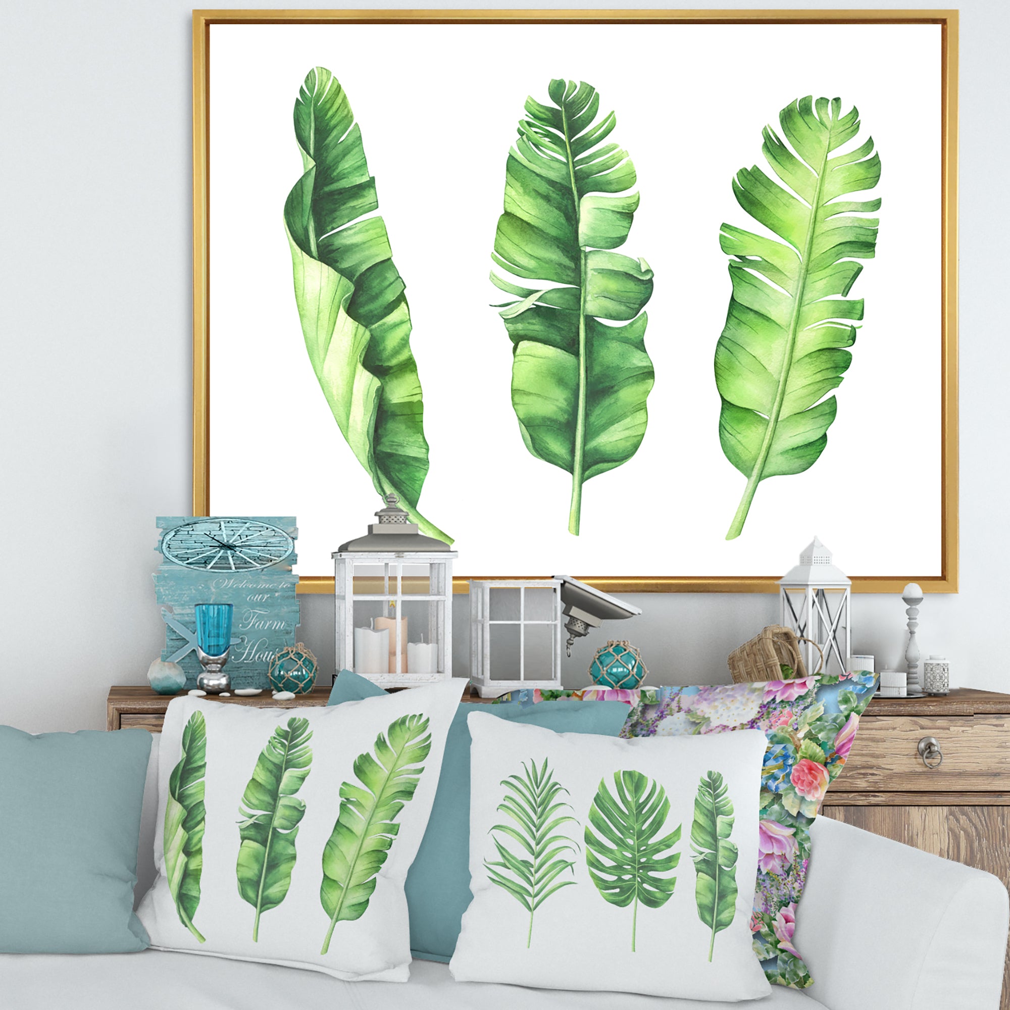Tropical Banana Leaves Set