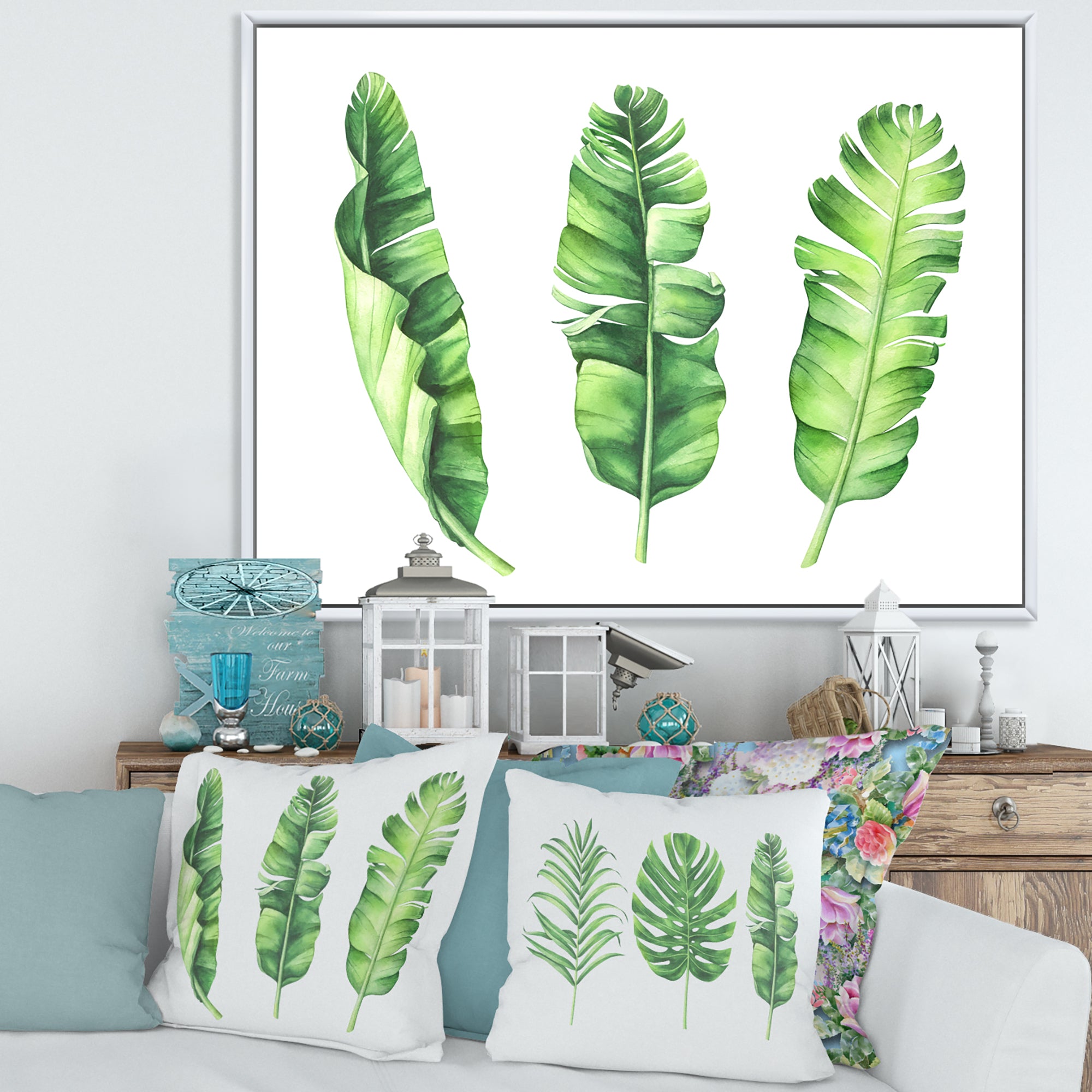 Tropical Banana Leaves Set
