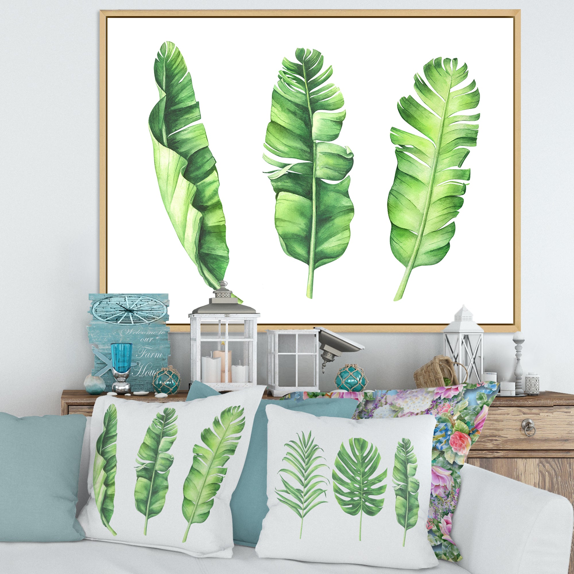 Tropical Banana Leaves Set