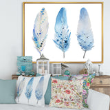 Blue Boho Feathers II