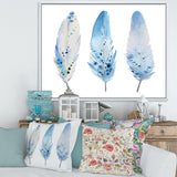 Blue Boho Feathers II