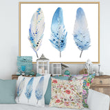 Blue Boho Feathers II