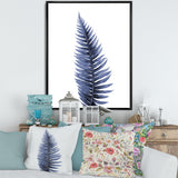Tropical Blue Watercolour Leaves II