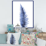 Tropical Blue Watercolour Leaves II
