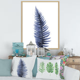 Tropical Blue Watercolour Leaves II