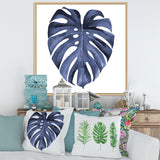 Tropical Blue Watercolour Leaves III