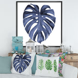 Tropical Blue Watercolour Leaves III