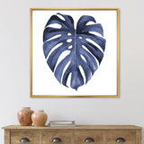 Tropical Blue Watercolour Leaves III