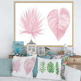 Tropical Pink Watercolour Leaves II