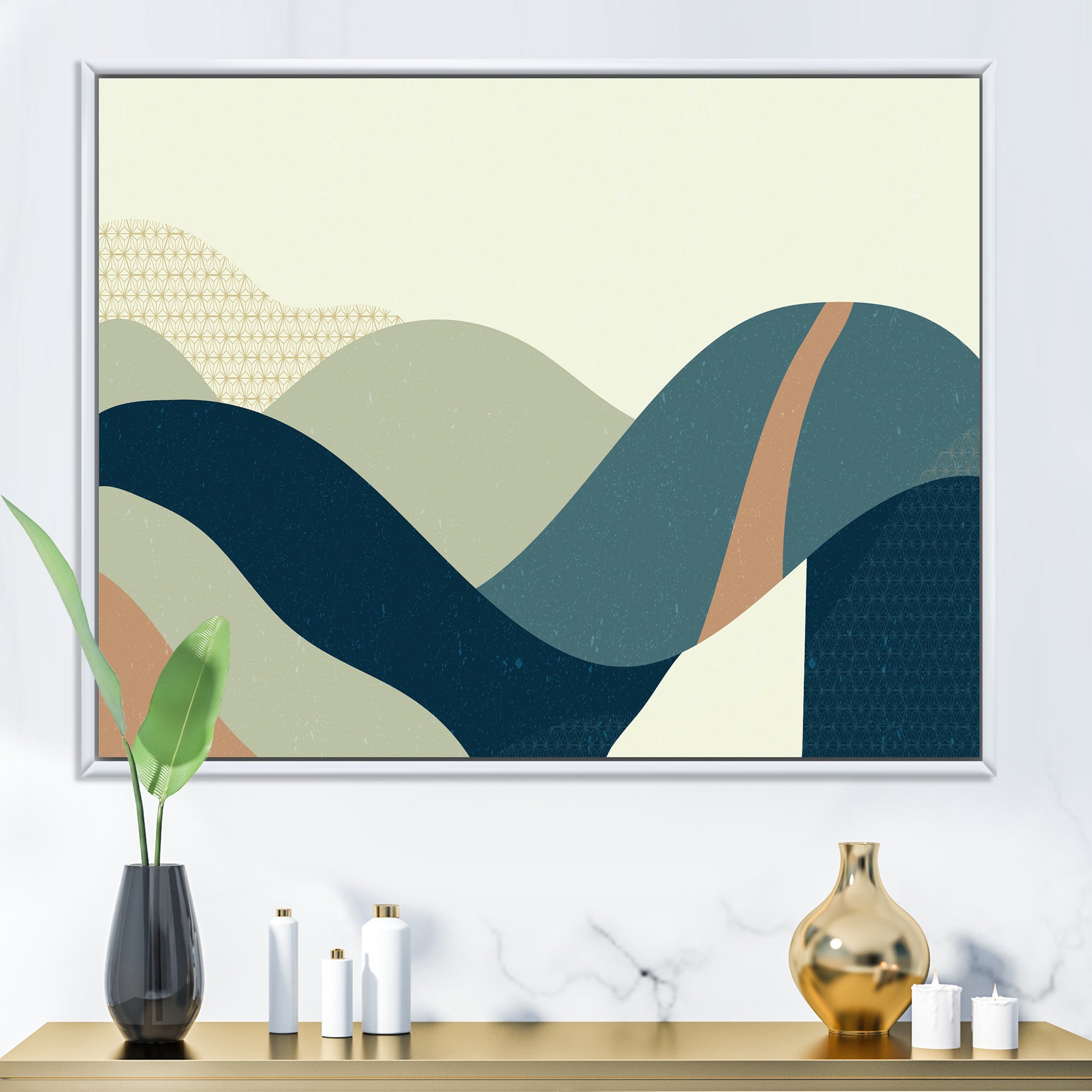 Abstract Geometric Landscape With Hills