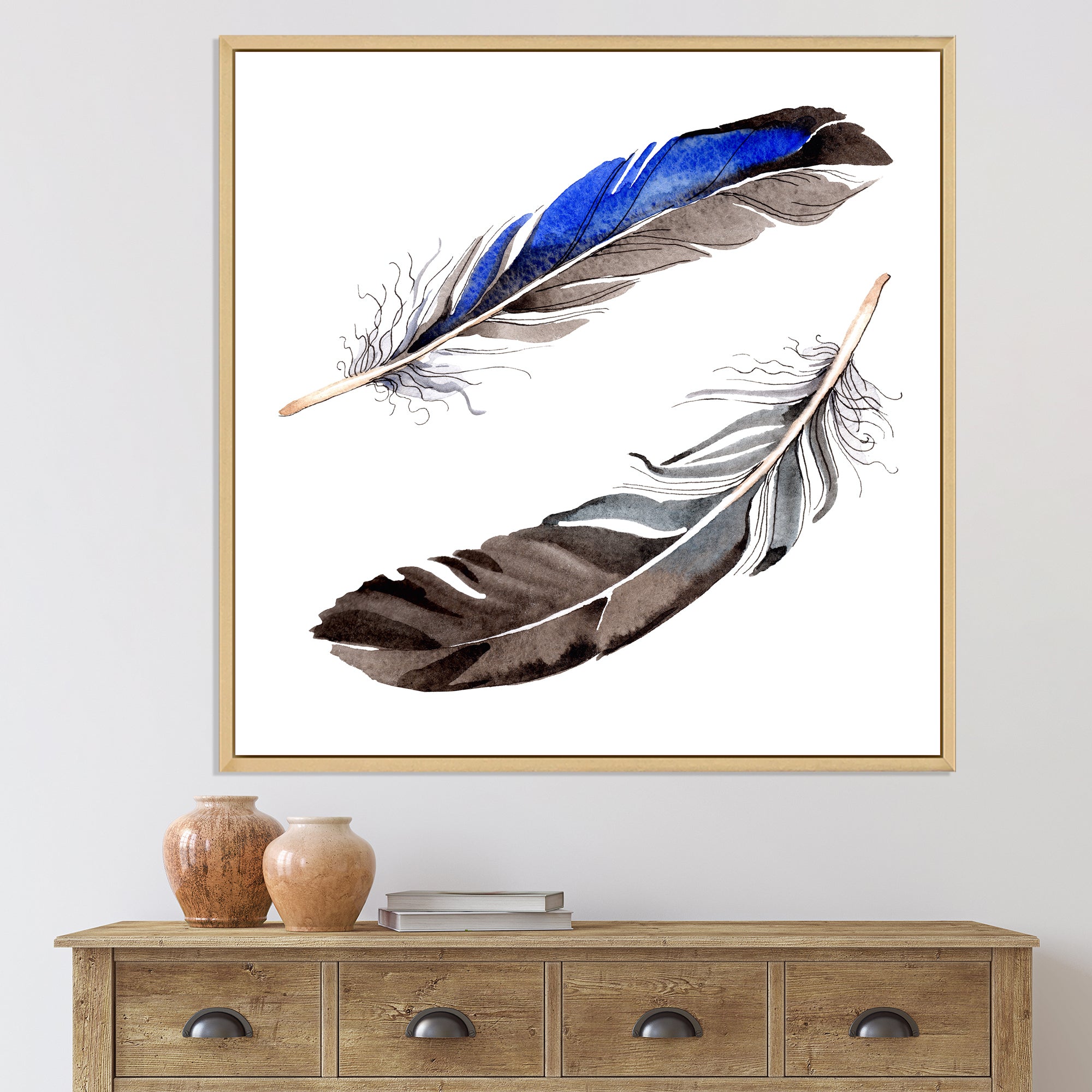 Colourful Boho Feathers III