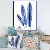 Navy Blue Tropical Banana Leaves
