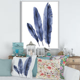 Navy Blue Tropical Banana Leaves