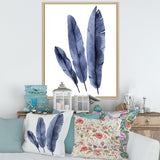 Navy Blue Tropical Banana Leaves