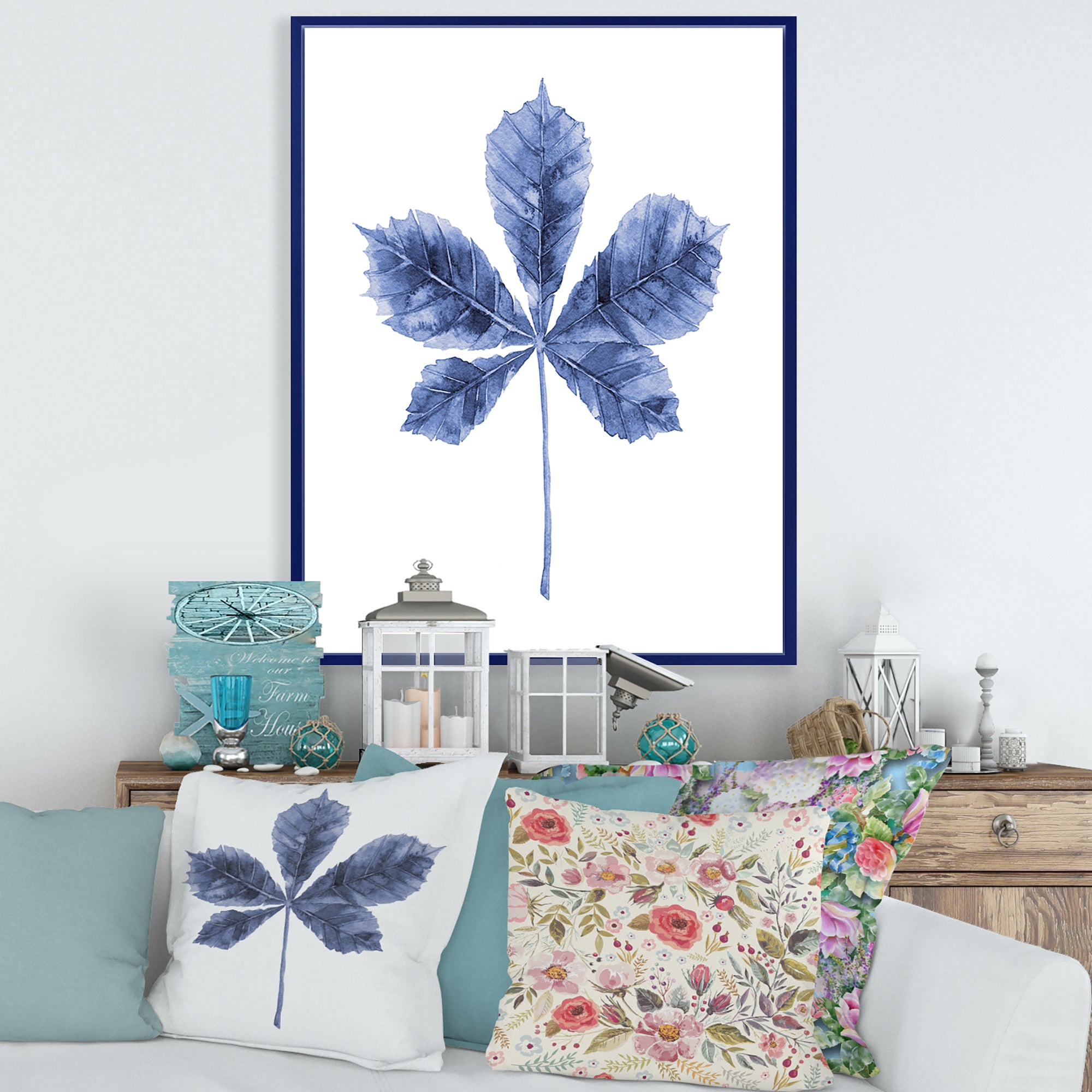 Navy Blue Chestnut Leaf