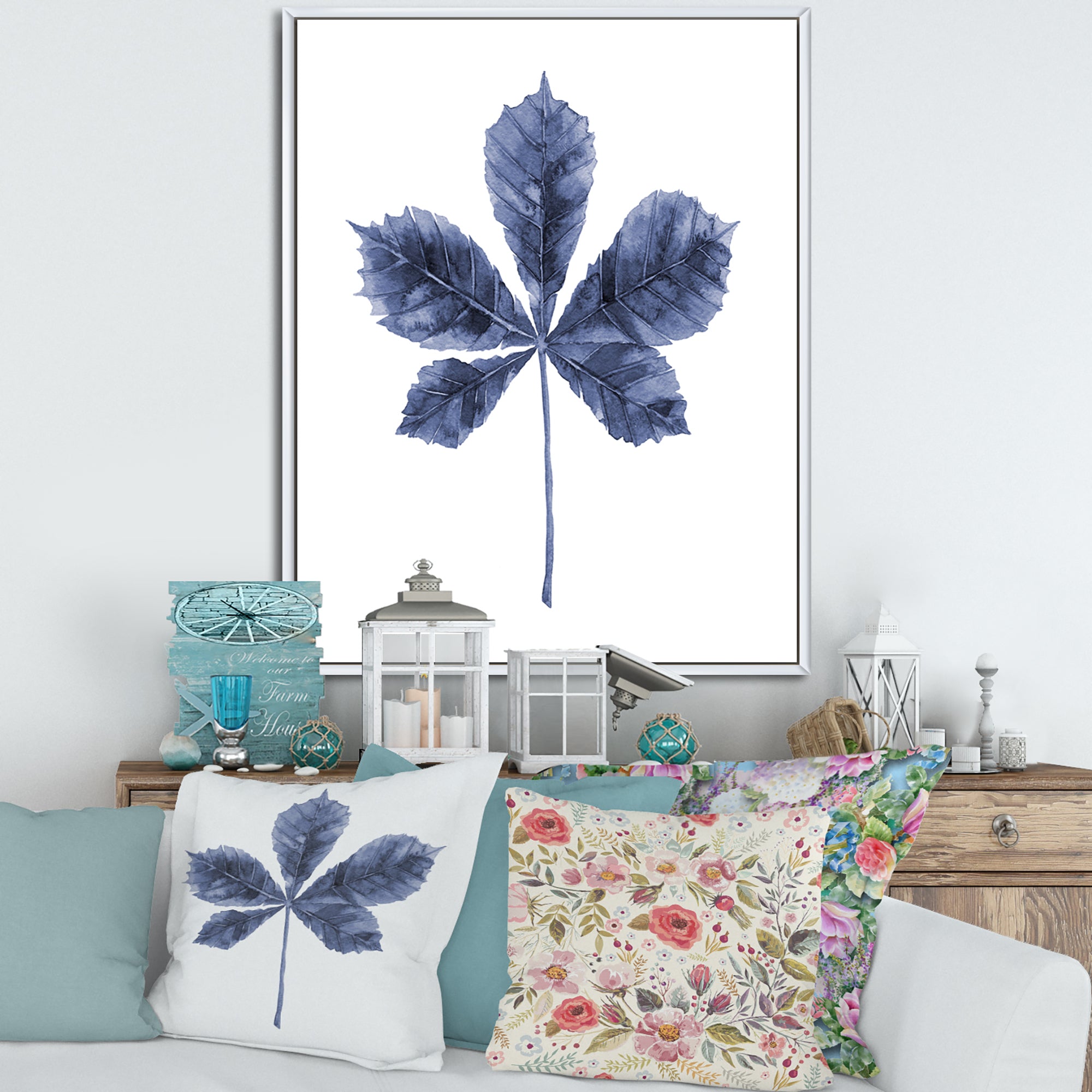 Navy Blue Chestnut Leaf