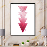Red Triangles Abstract Geometric Art Composition