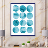 Aquamarine Circles Blue Geometric Elements
