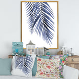 Blue Palm Leaves Abstract Tropical Branches