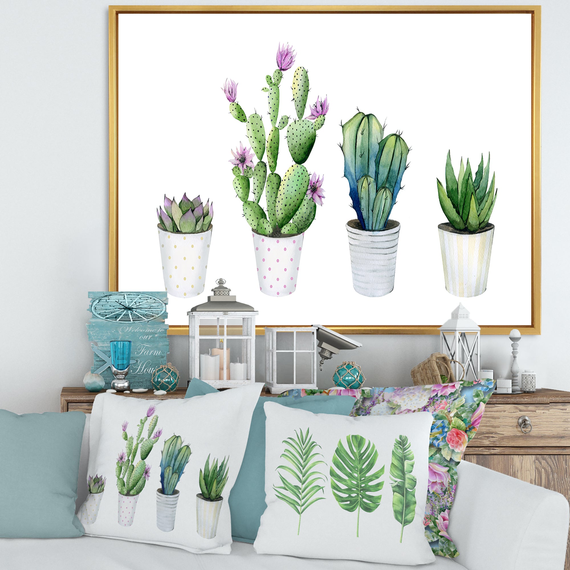 Cactus Succulent Aloe Vera Home Plants In The Pots