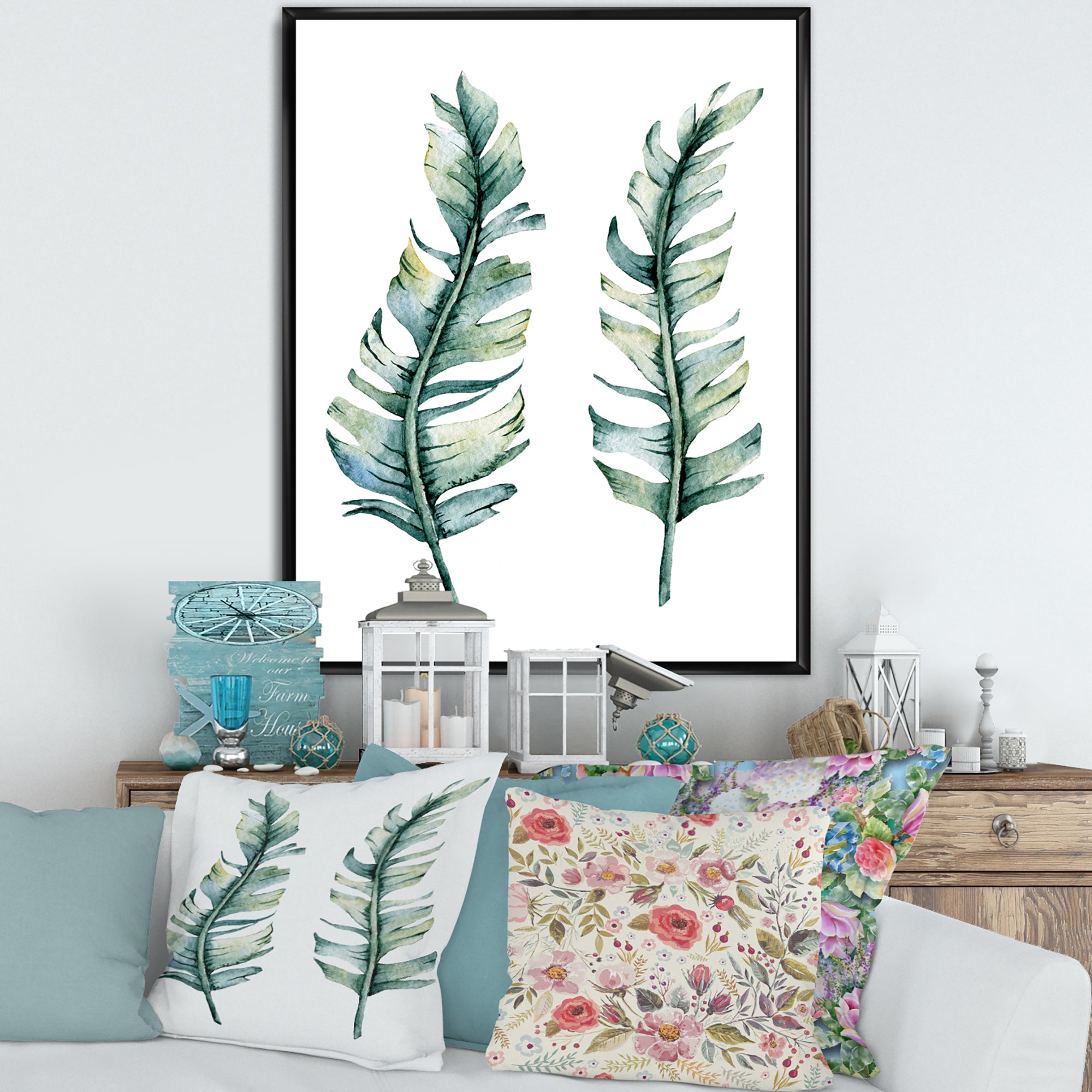 Duo of Tropical Leaves