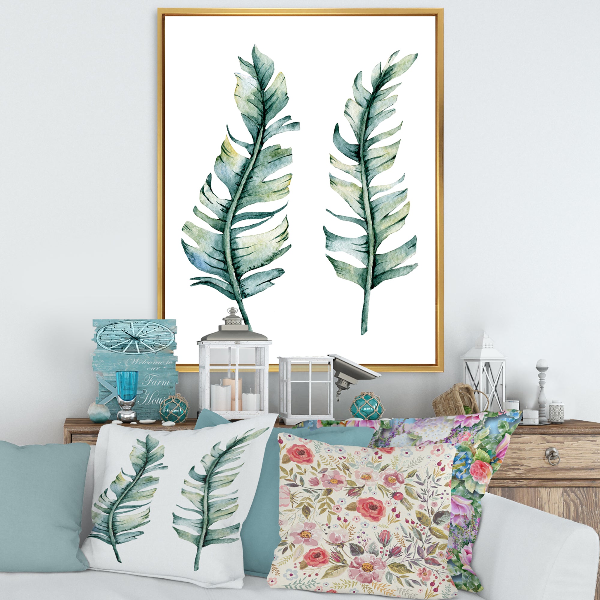 Duo of Tropical Leaves