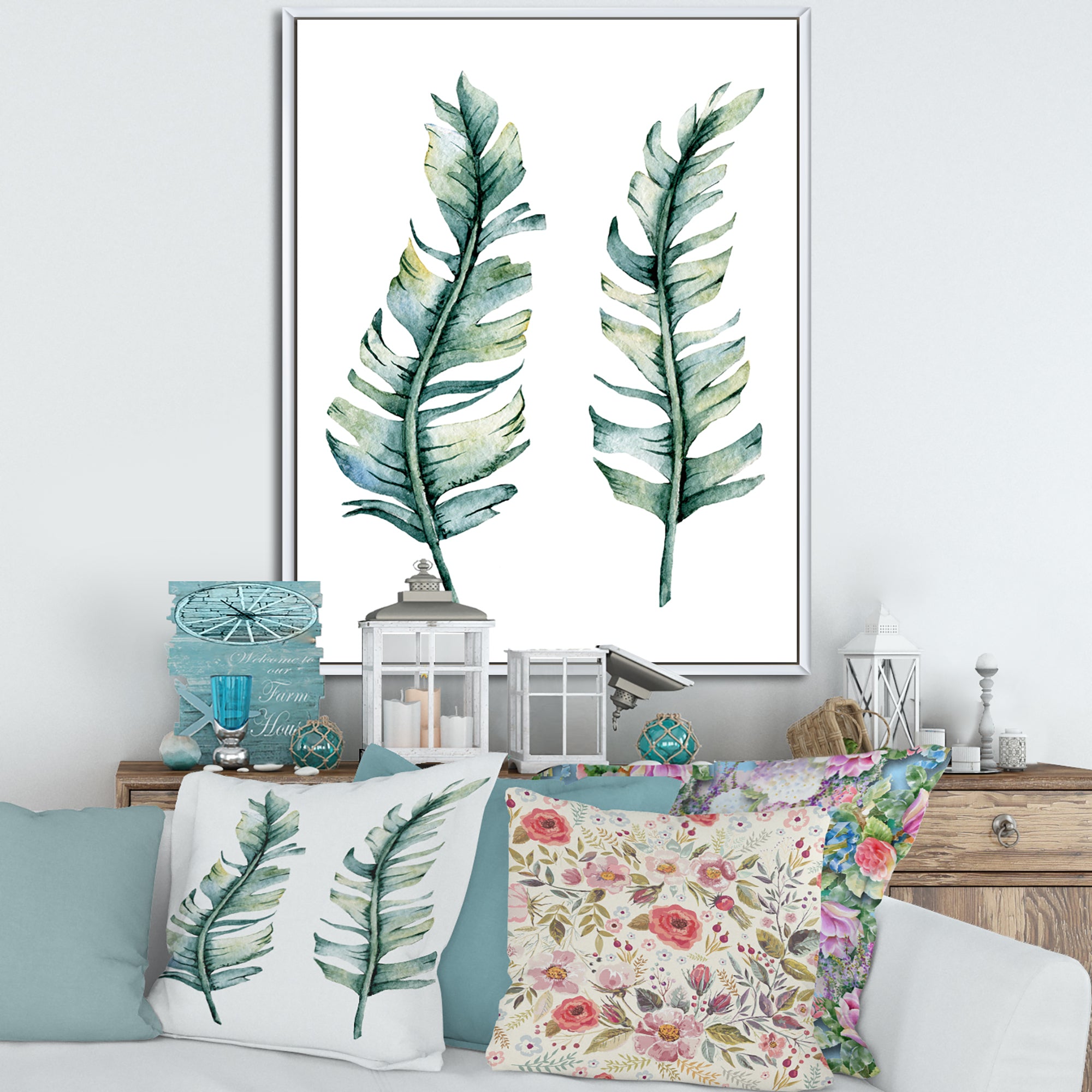 Duo of Tropical Leaves