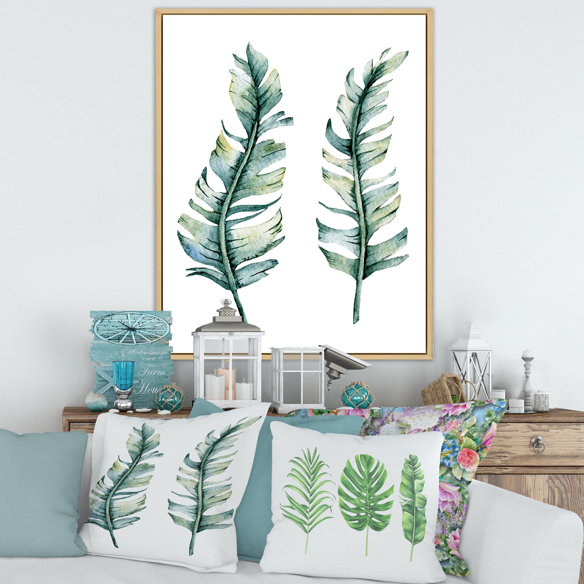 Duo of Tropical Leaves