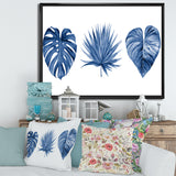 Classic Blue Tropical Leaves