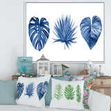 Classic Blue Tropical Leaves