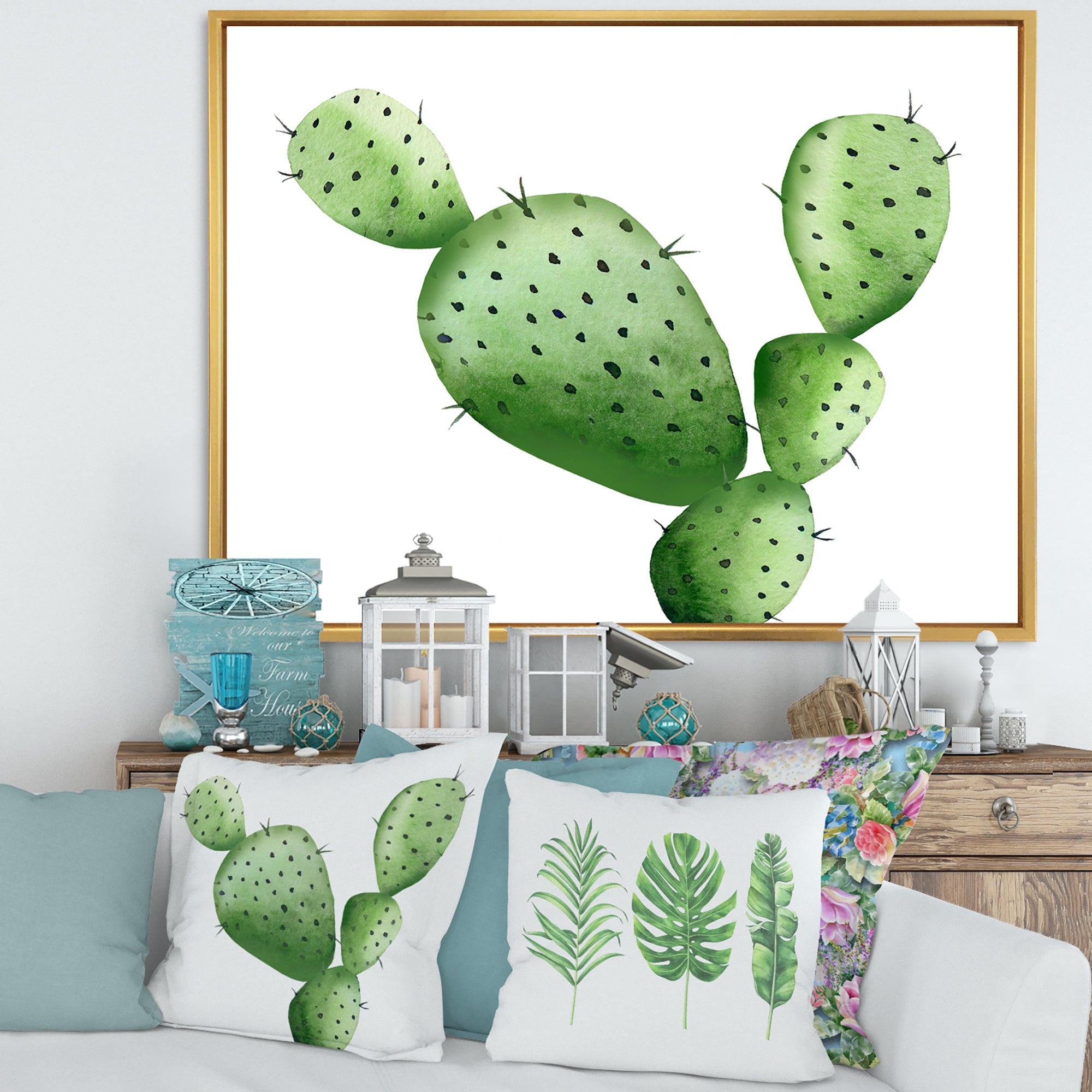Green Southwestern Cactus