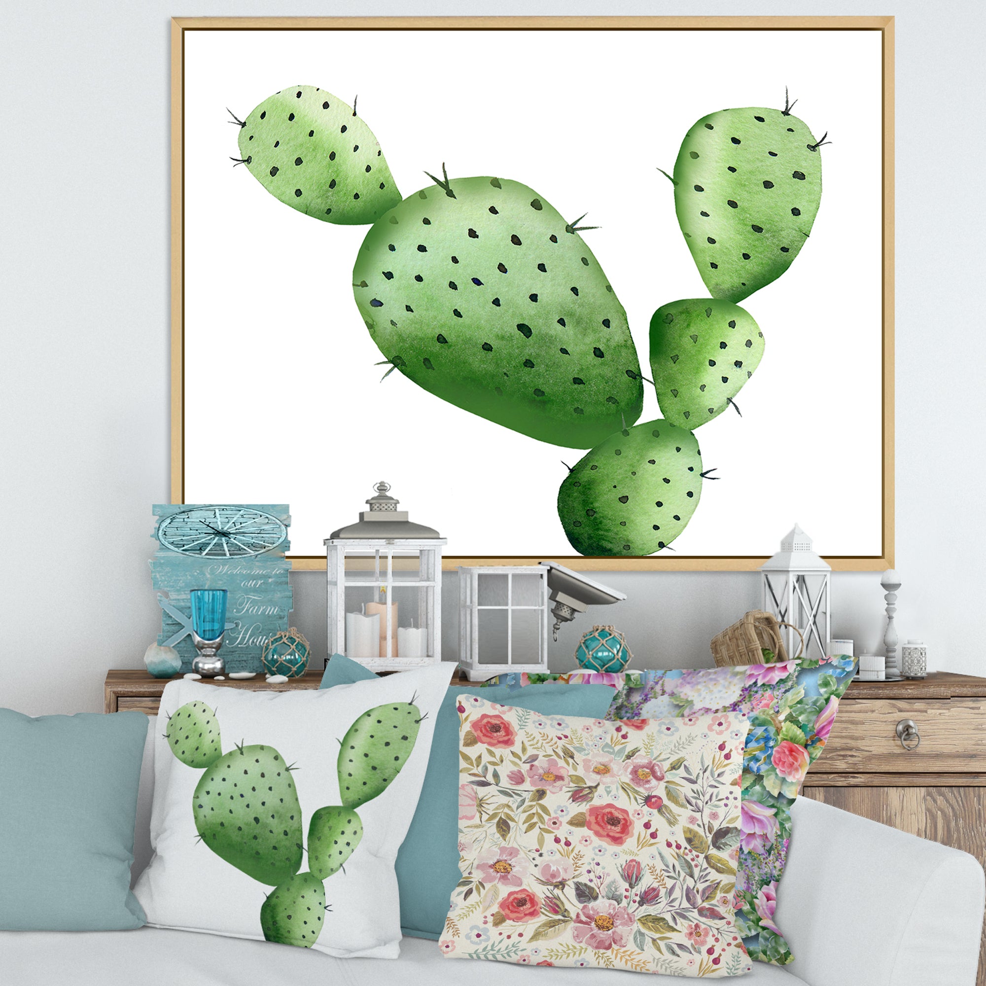 Green Southwestern Cactus
