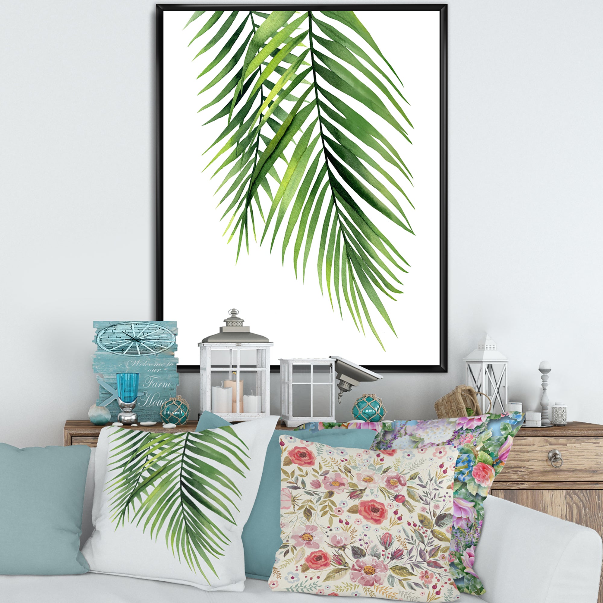 Detail Tropical Palm Branches