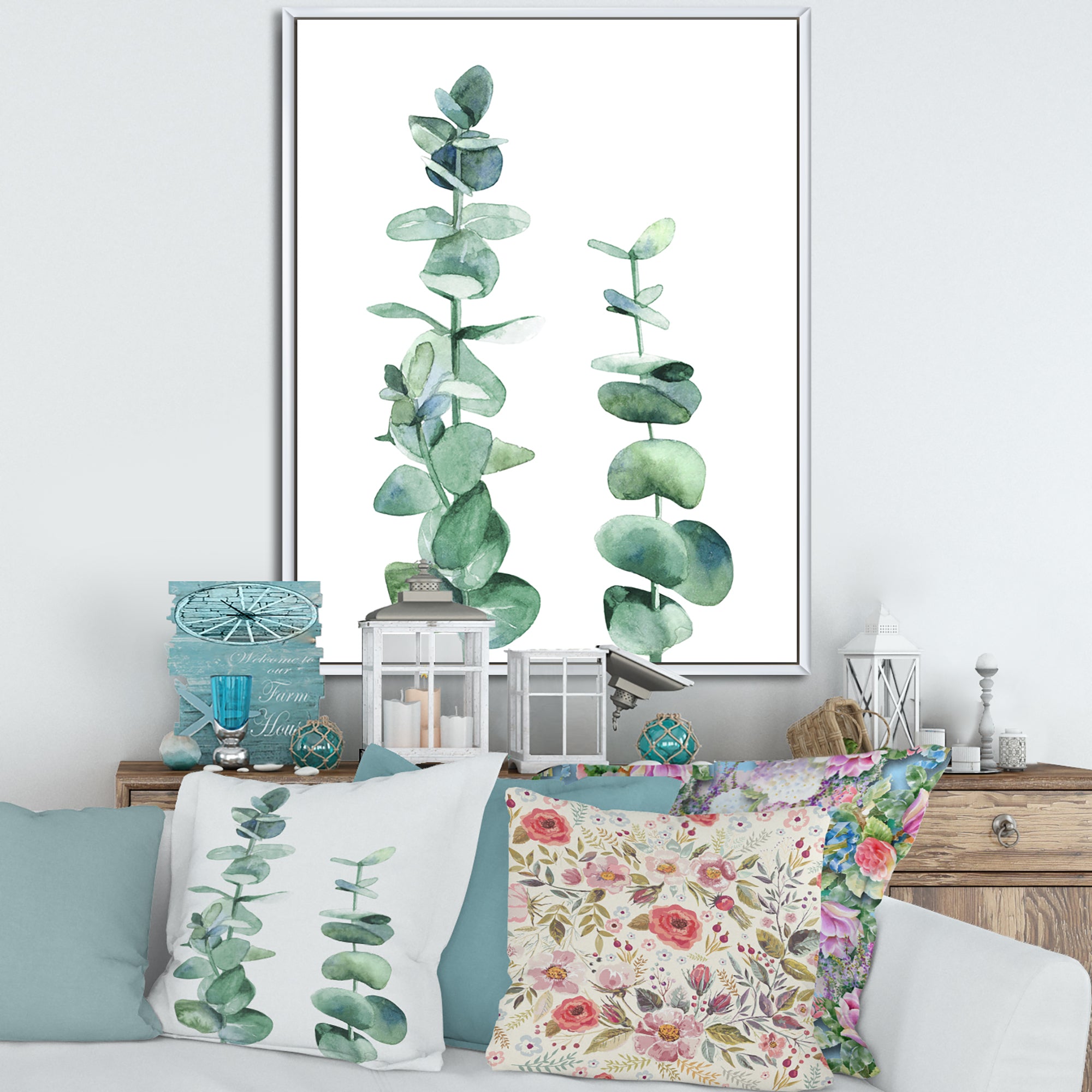 Silver Blue Eucalyptus Branch