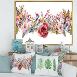 Pink Roses and Wildflower