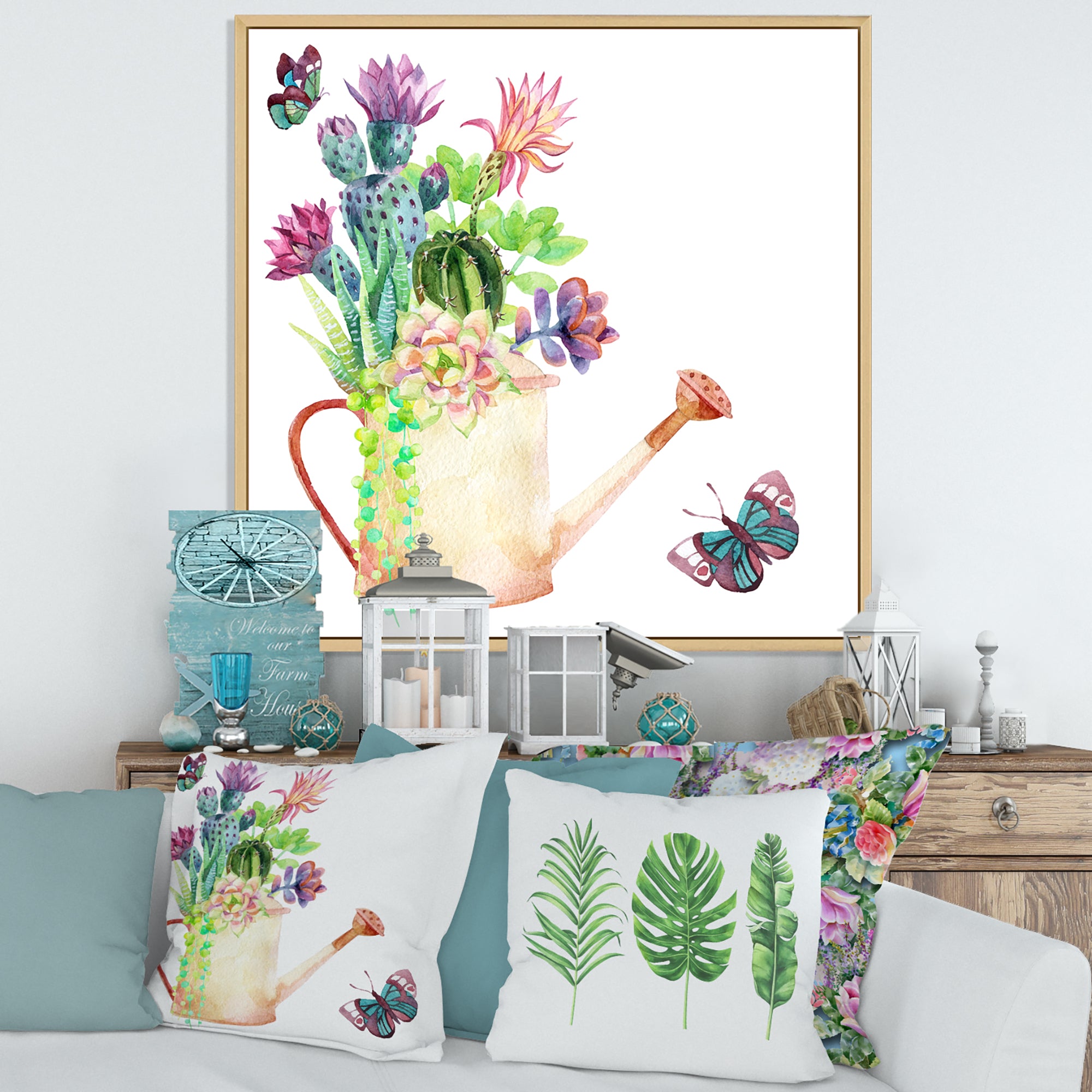 Succulents In Old Watering Can