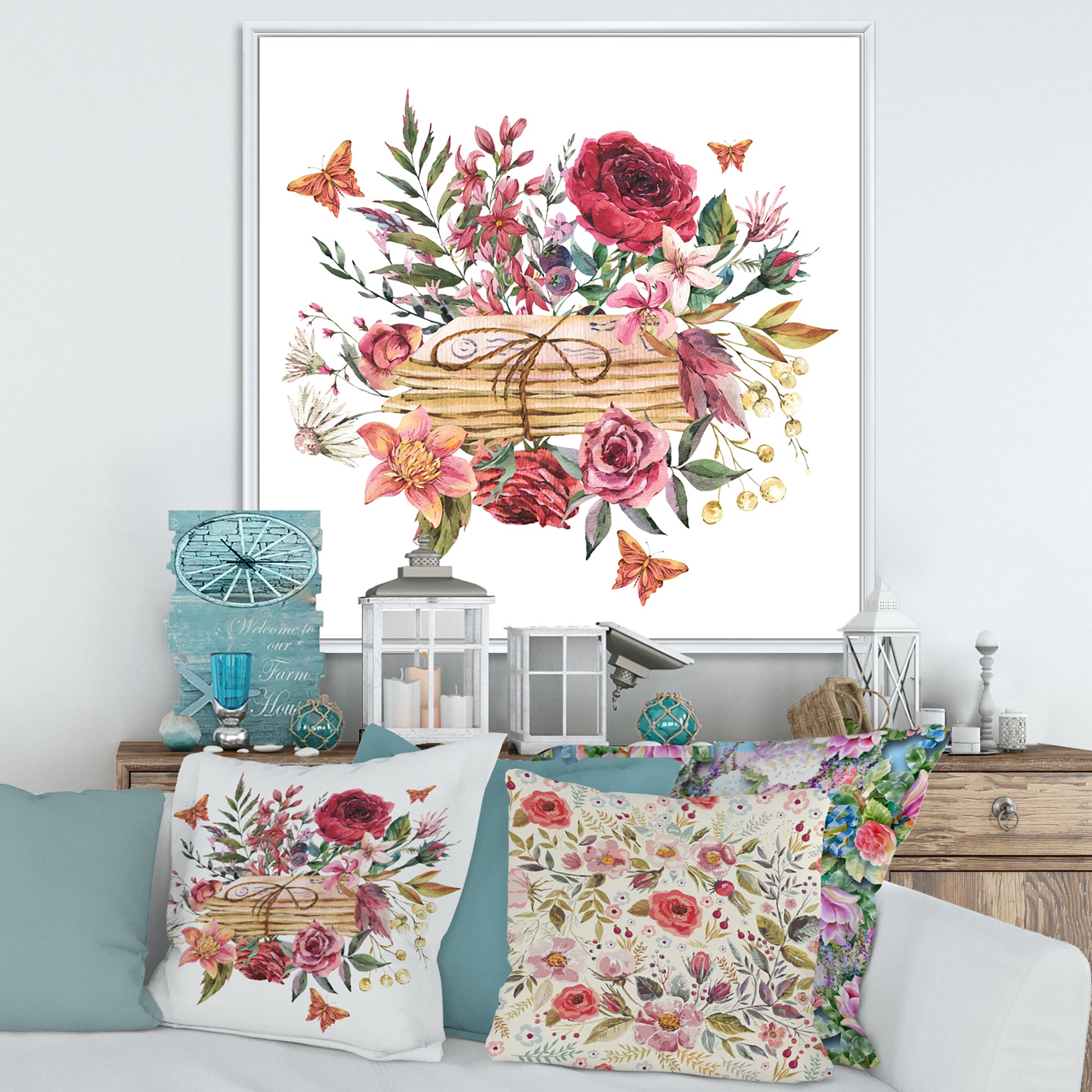 Vintage Old Letters With Wildflowers
