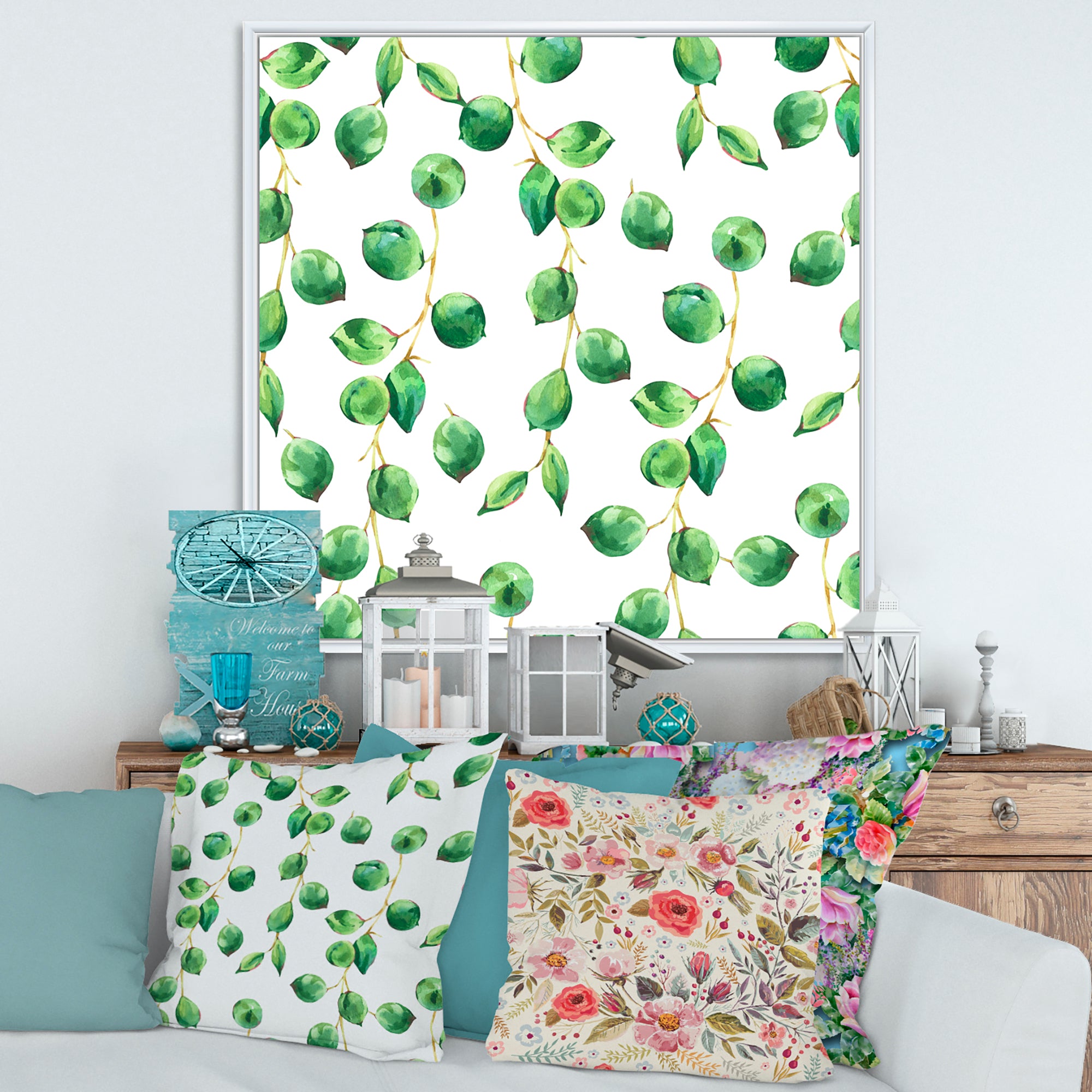 Tropical Green Leaves Patern