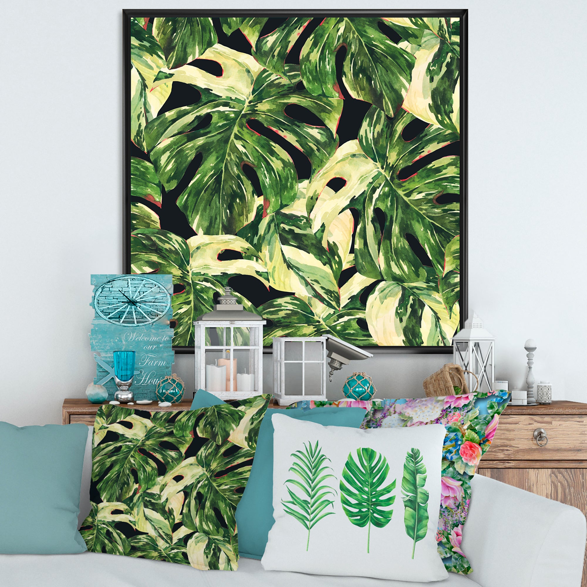 Natural Leaves Exotic On Dark II