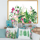Vintage Floral Tropical Leaves I