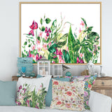Vintage Floral Tropical Leaves I