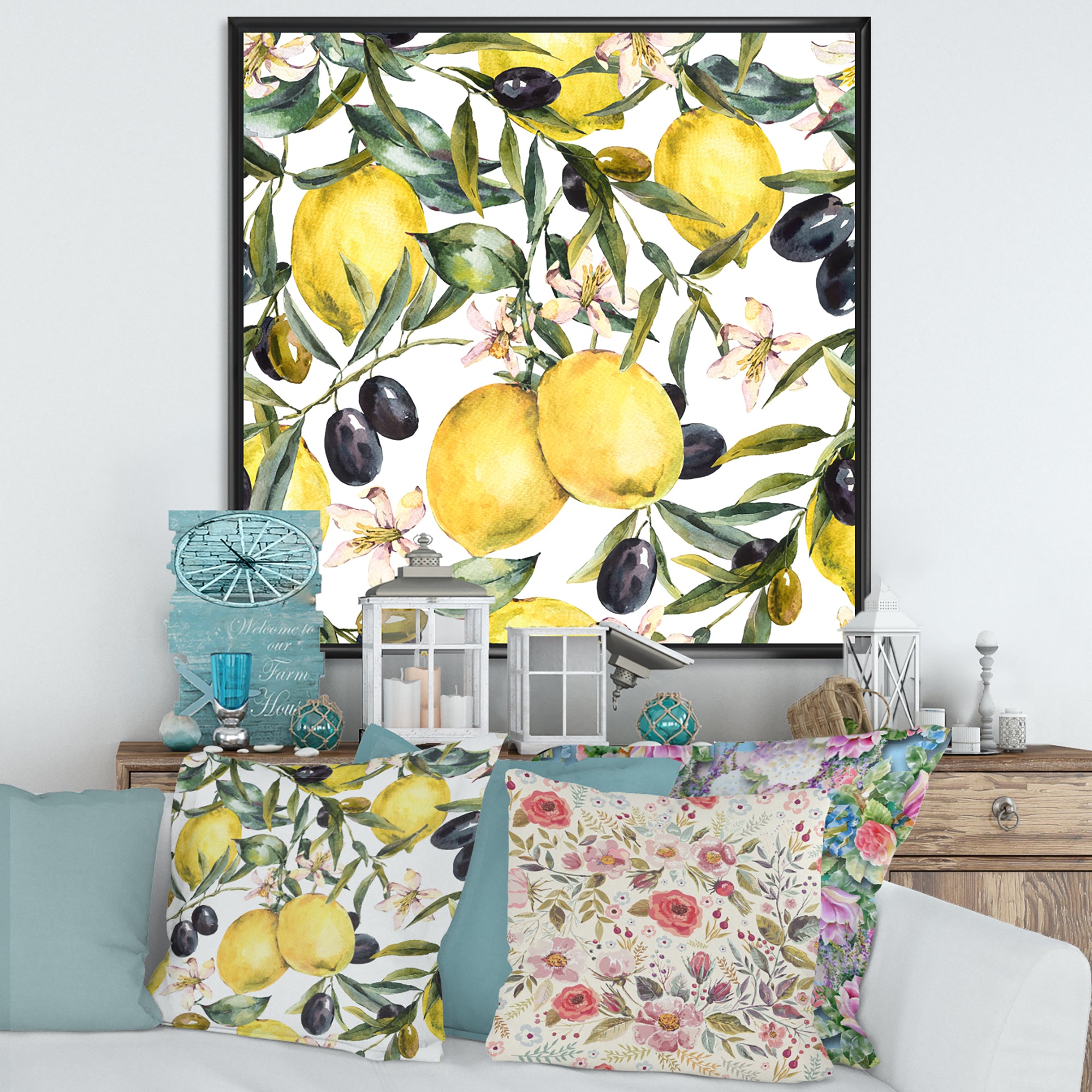 Lemon and Olive Branches I