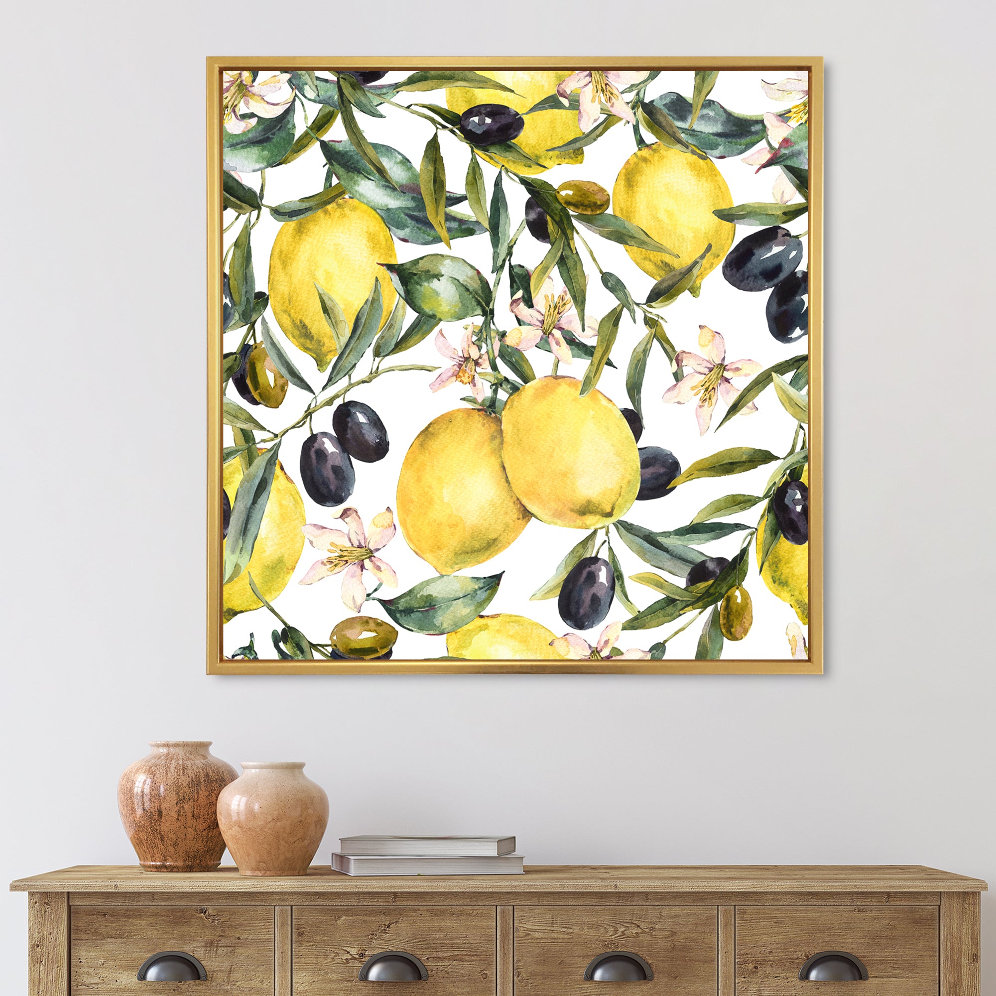 Lemon and Olive Branches I