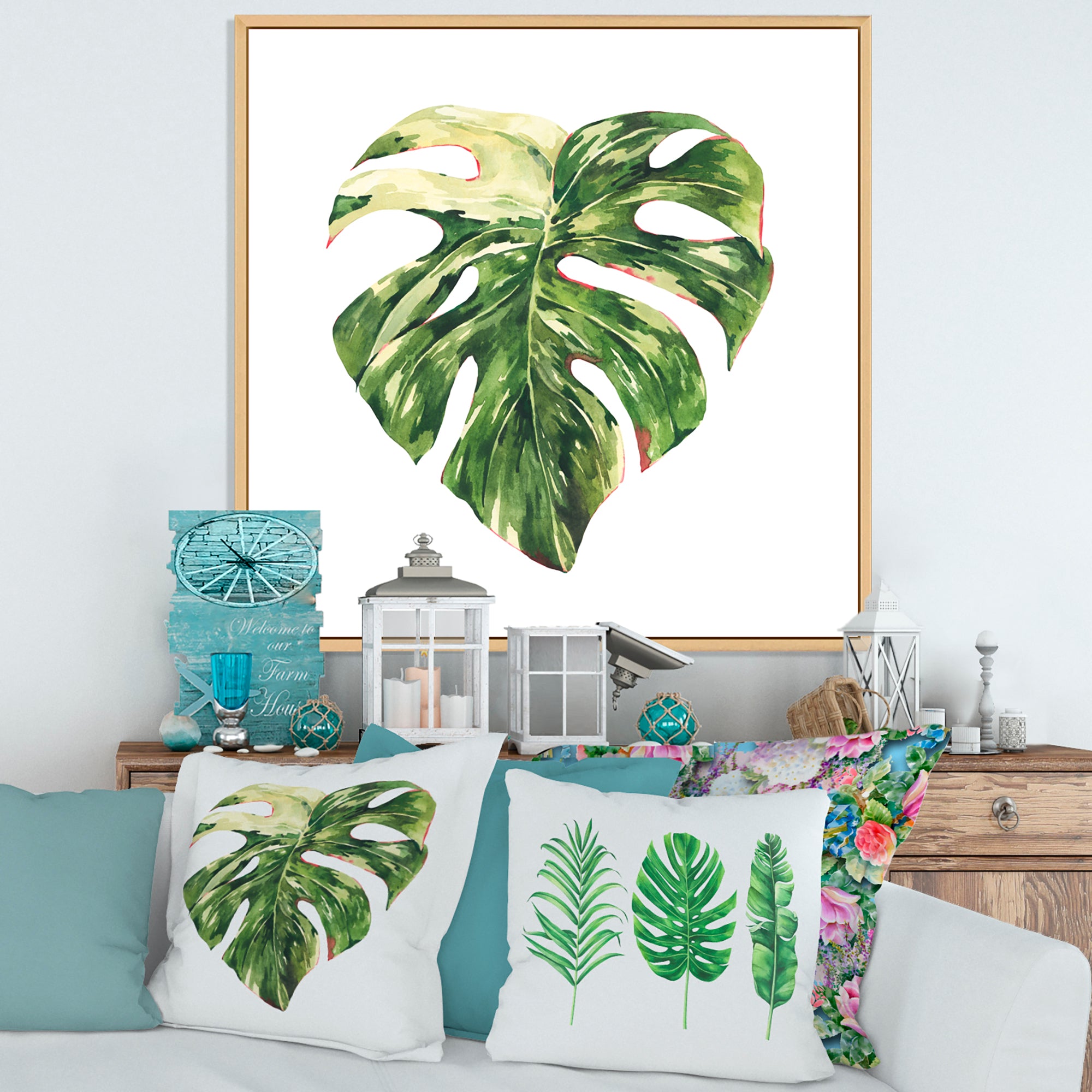 Tropical Green Leaves In Summer Times III